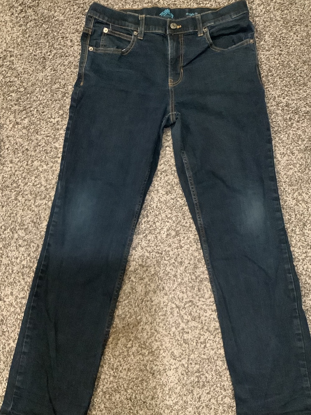 Boys 14 Husky Dark Blue Straight-Leg Jeans
